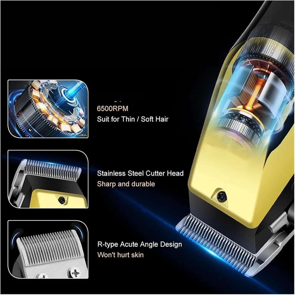 Professional Hair Clippers Trimmer Cutting Beard Cordless Barber Shaving Machine