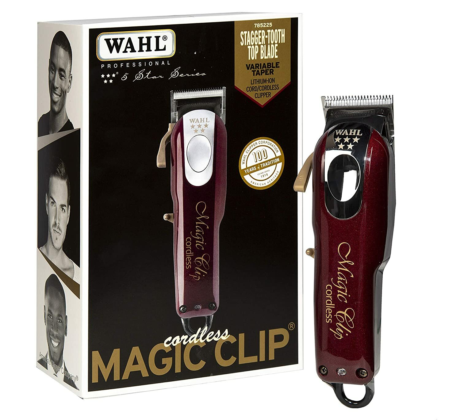 Wahl Professional – 5-Star Cord/Cordless Magic Clip #8148-90+ Minute Run Time