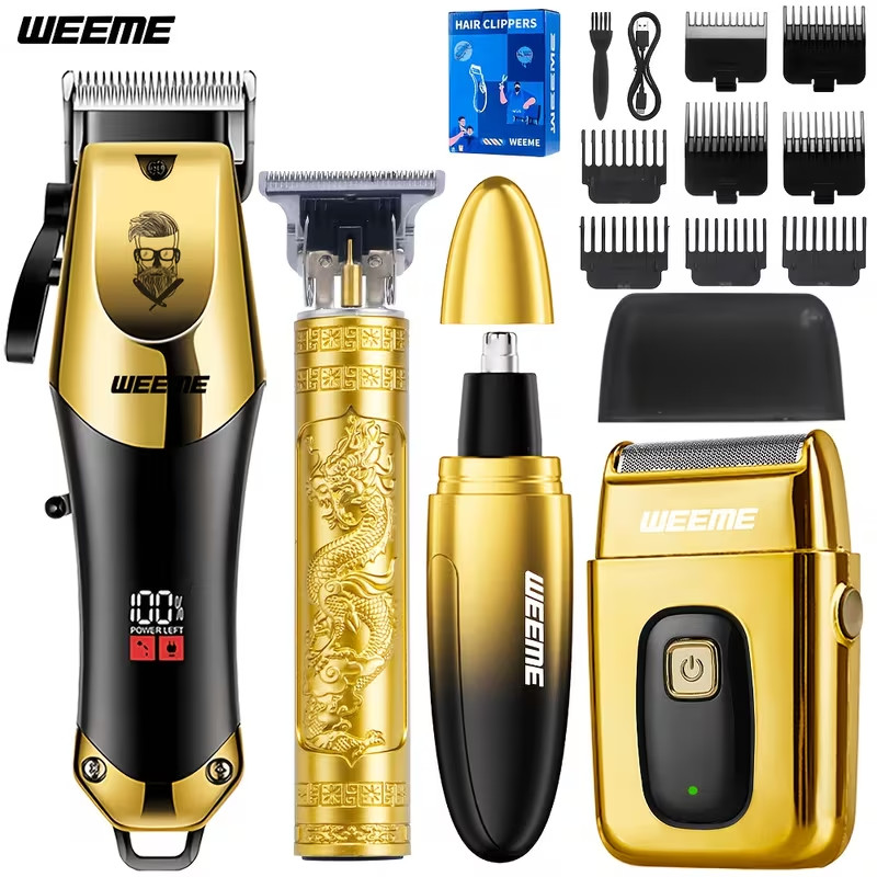 WEEME 4pcs/3pcs/2pcs Men’s Hair Clipper And Beard Trimmer
