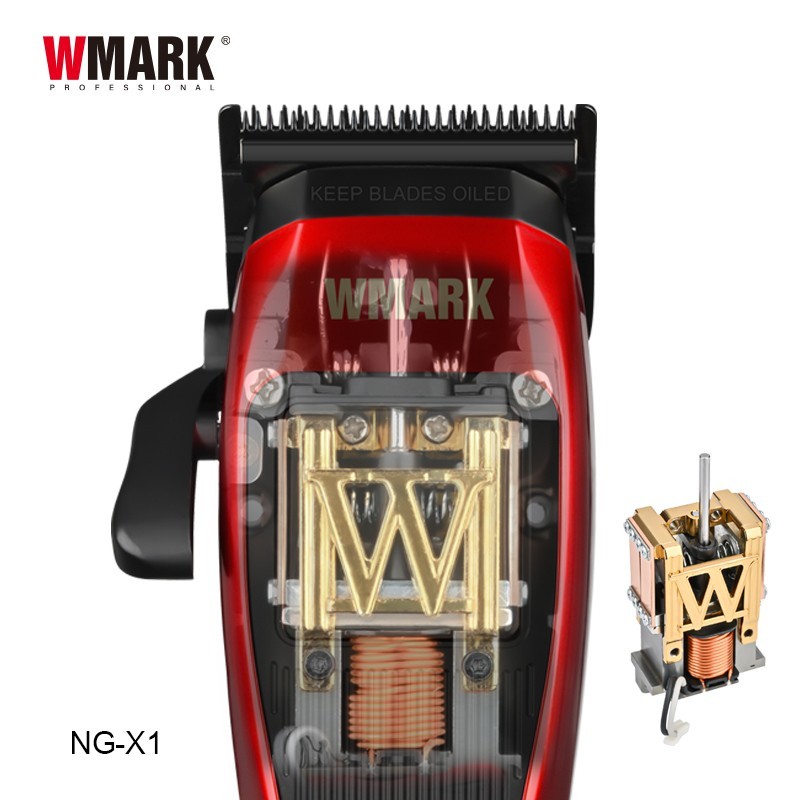 Wmark NG-X1 Cordless Magnetic Motor Clipper + Magnetic Guards – Pro Hair