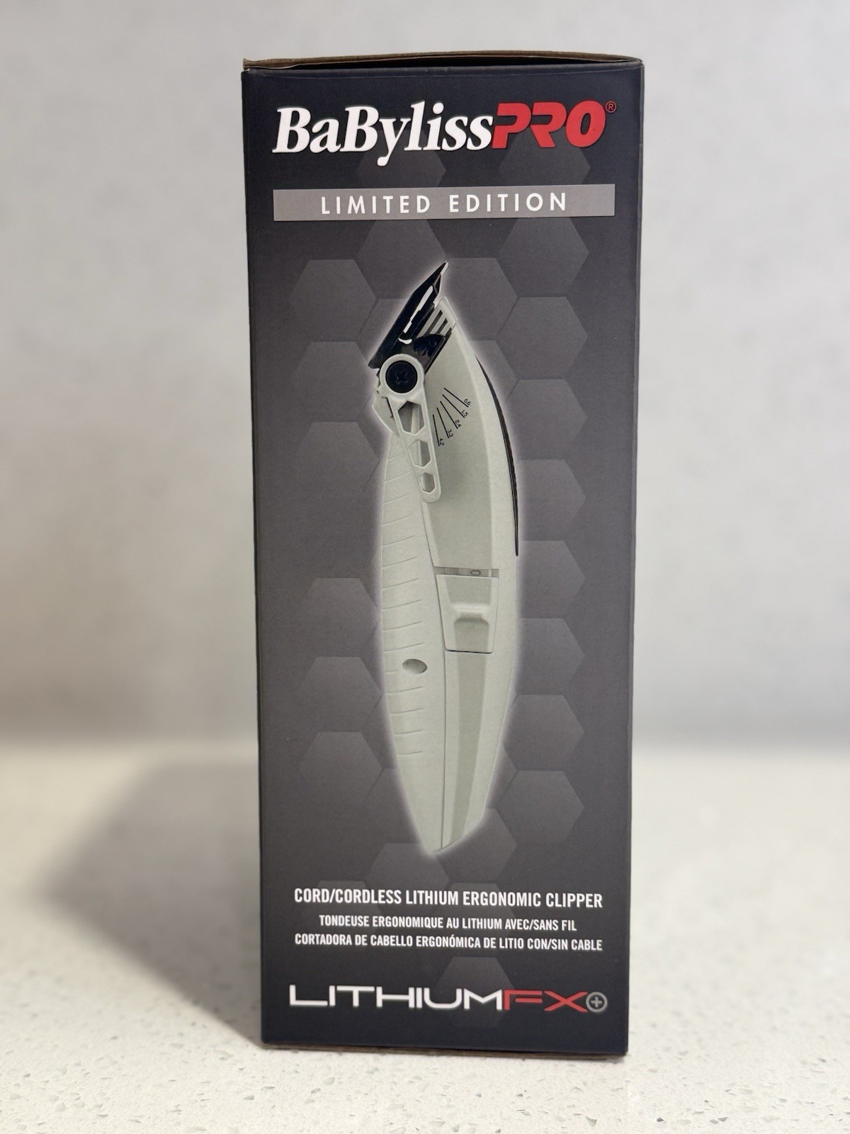BaByliss PRO LithiumFX+ Cord/Cordless Ergonomic Clippers Limited Gray FX673NSGY