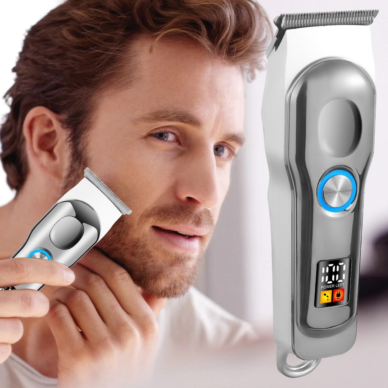 HATTEKER HT-6030 Professional Hair Trimmer,HT-6030,SILVER