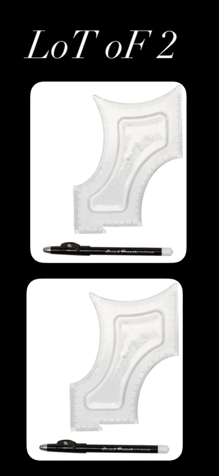 •LOT OF 2• THE CUT BUDDY• Hairline & Beard Shaping Tool + Pencil• SEALED• NEW