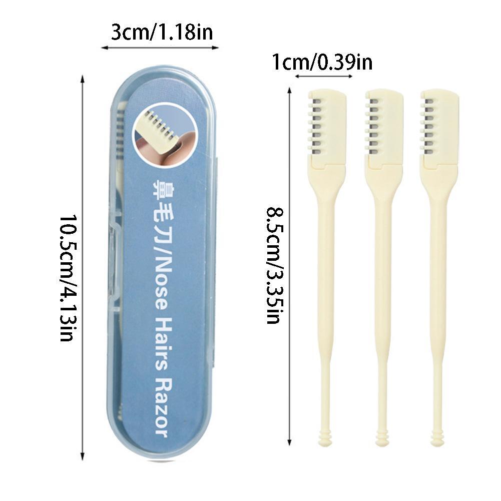 Nasal Hair Cutter Washable Double Head with Cleaning Brushes Nose Hair NICE NEW