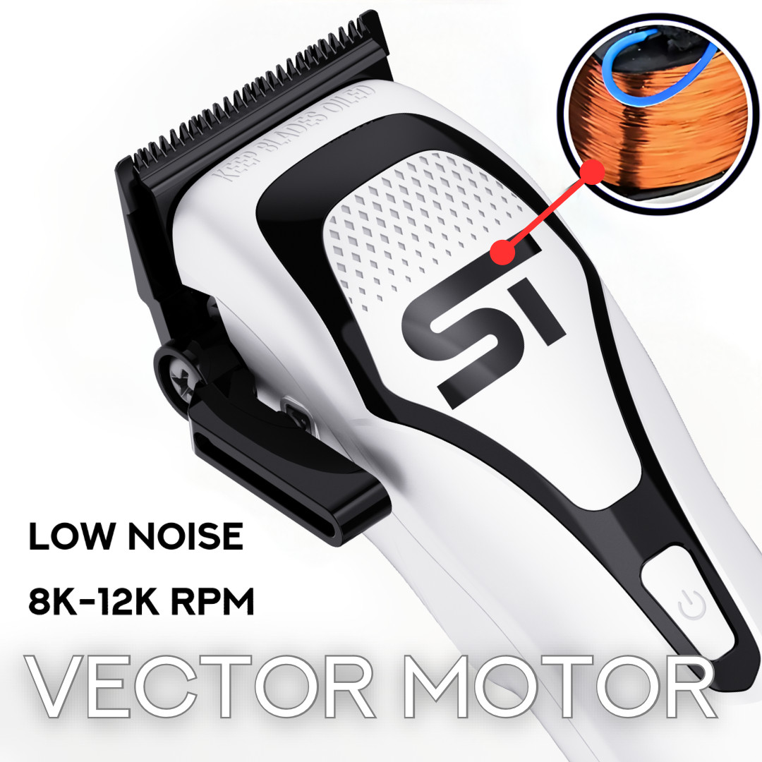 Supreme Trimmer DARKSTAR 72 DLC Fade Clipper w/ Magnetic Vector Motor | White