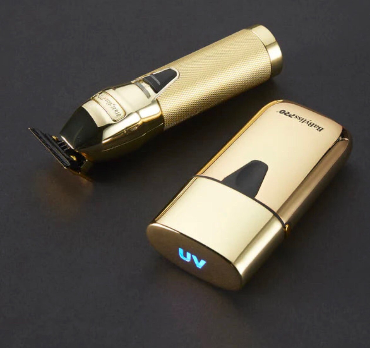 Babyliss PRO Gold Metal Trimmer & UV Single Foil Shaver FXLFHOLPKG – BRAND NEW