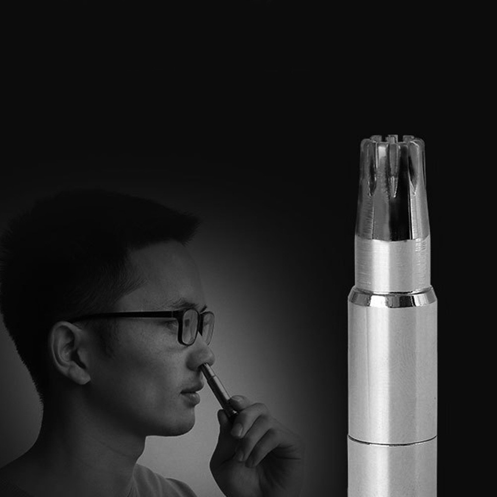 1PC Manual Stainless Steel nose trimmer men nose hair cutter Dual Shaver