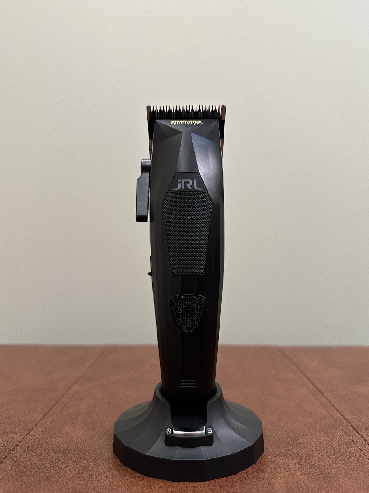 JRL Diamante Cordless Clipper Black w/ Charging Stand Barber Professional