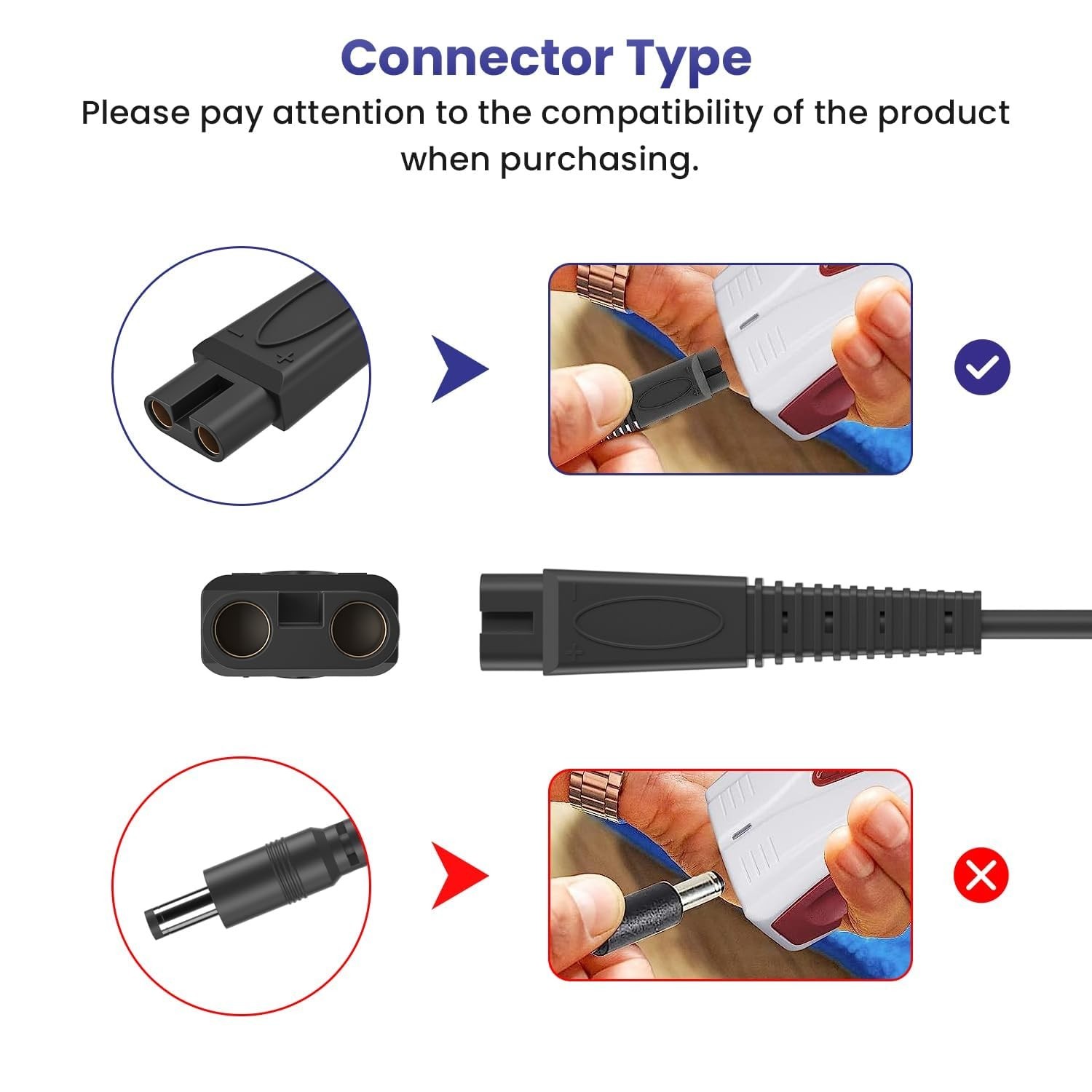 3.3ft 5V 1A Power Cord for Andis Shaver – Compatible & Lightweight Design