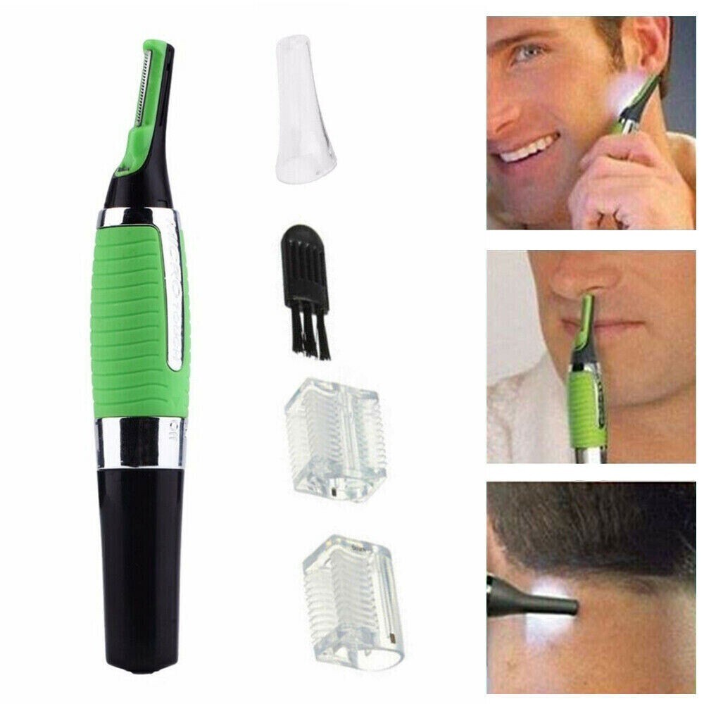 2xMen’s Nose Ear Face Neck Eyebrow Hair Mustache Beard Trimmer Shaver Clipper US