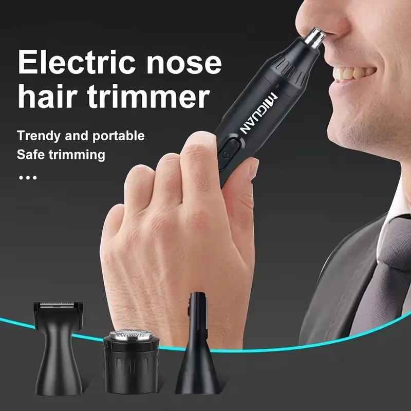 4 in 1 Ear and Nose Hair Trimmer Eyebrow Mustache Beard Shaver USB Rechargeable