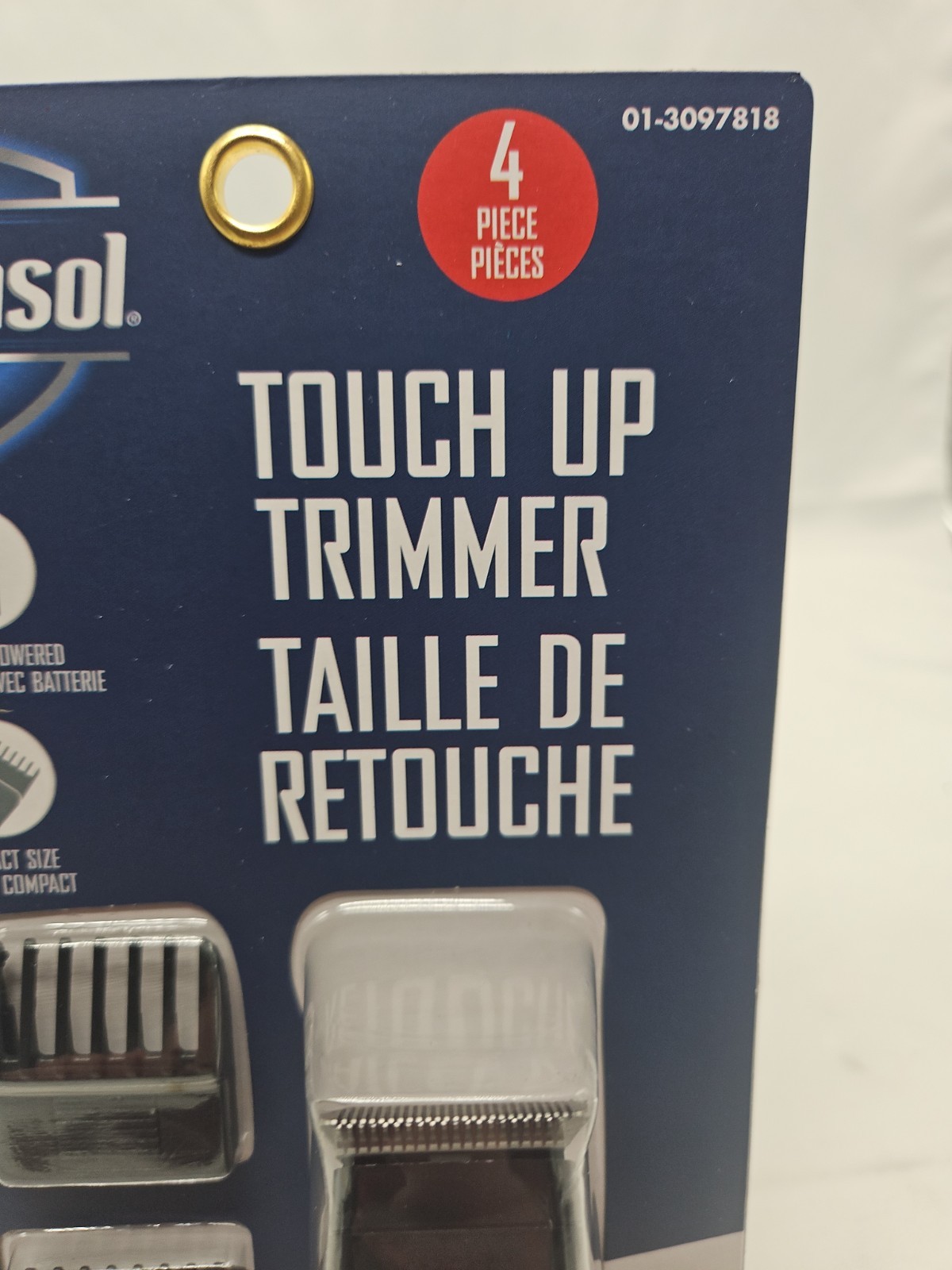 Barbasol Touch Up Trimmer 4-Piece Set Compact Battery Powered Grooming Kit