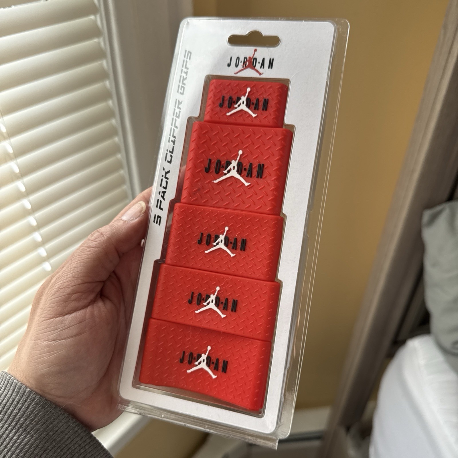 5 Pcs Barber Clipper Trimmer Shaver Grips Barber Tool Red