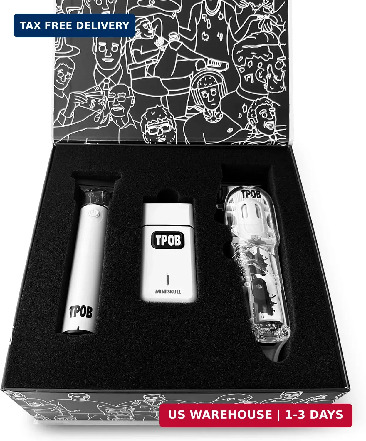 Slime 2 Barber Hair Clippers Trimmer Shaver Set for Men with Matte White Ca