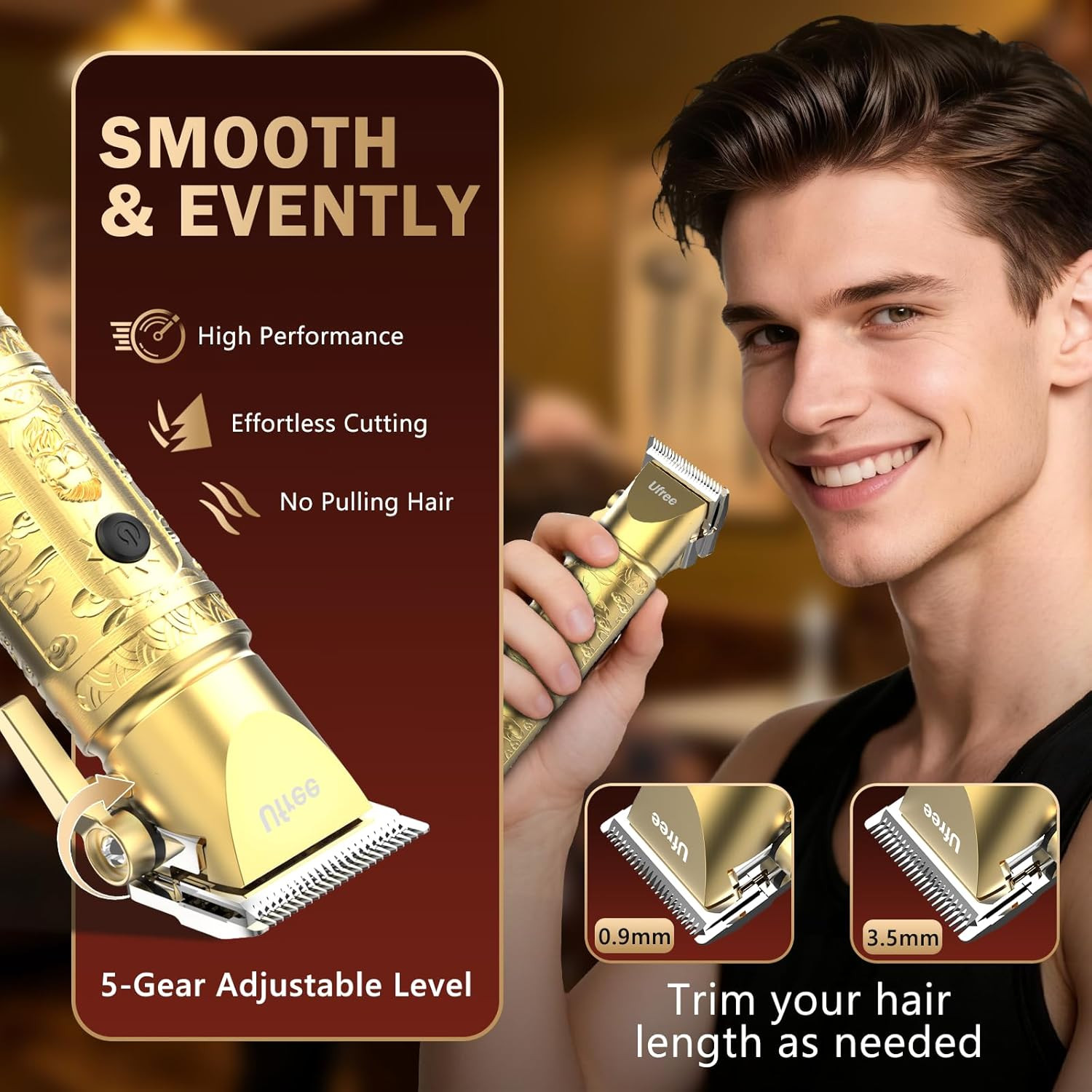8 in 1 Professional Hair Cutting Kit, Hair Clippers for Men, Cordless Clippers a
