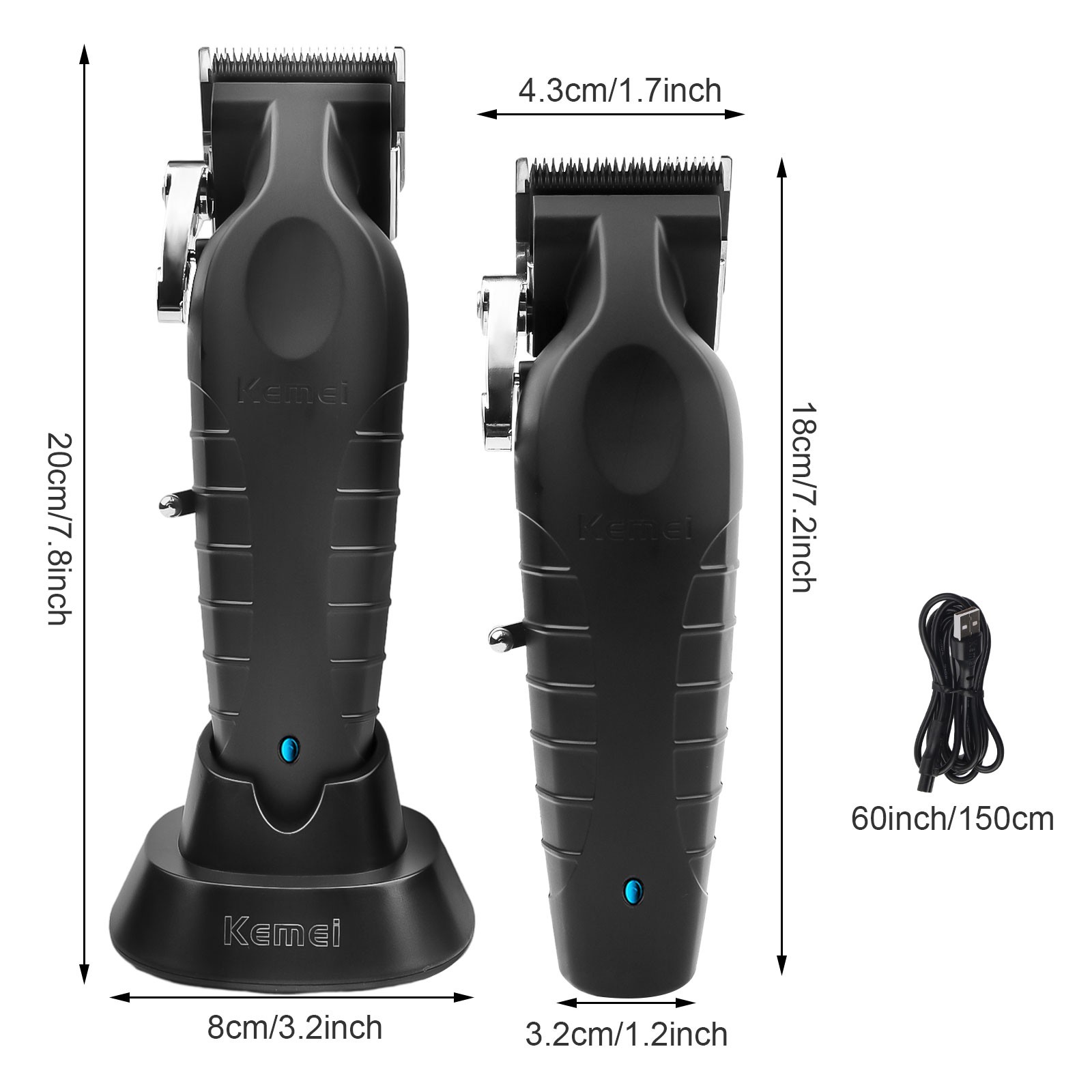 Kemei Cordless Electric Hair Trimmer Clipper Professional Cutting Machine