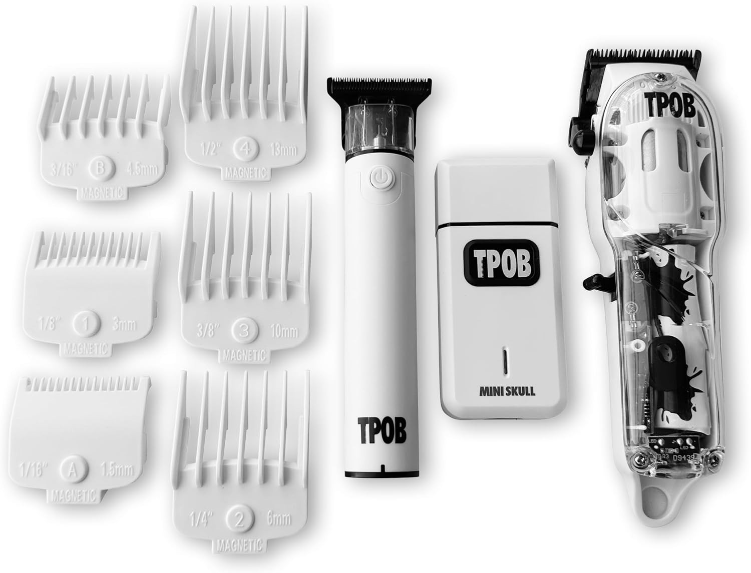 TPOB Slime 2 Barber Hair Clippers Trimmer Shaver Set for Men with White Pack