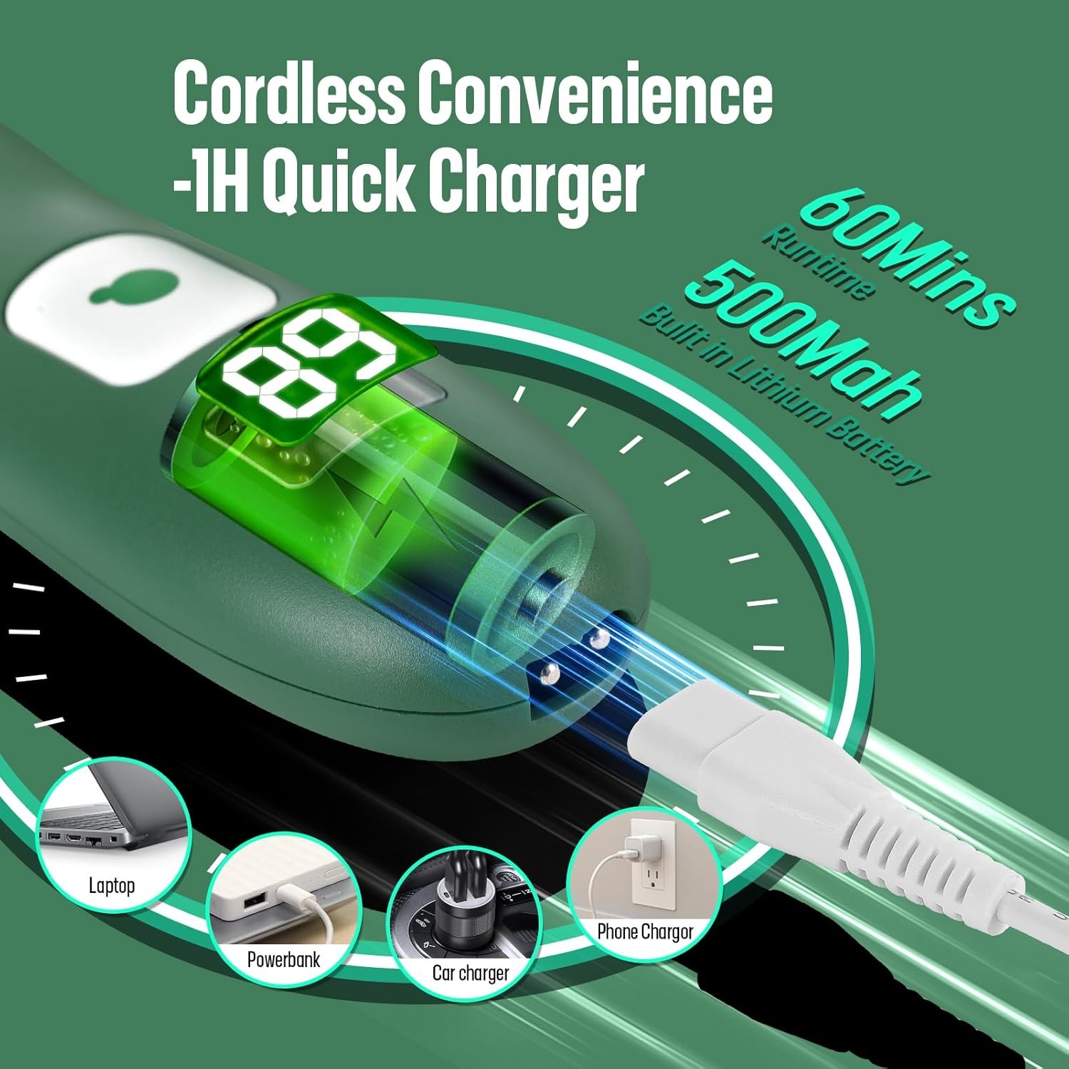 Baby Hair Clippers, Cordless Hair Clipper for Kids with LED Display, Baby Hair C