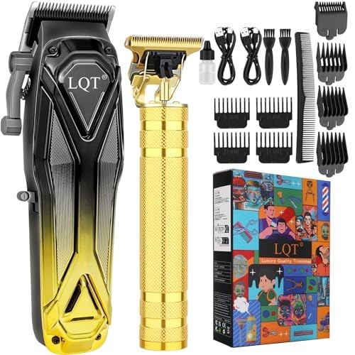 LQT Professional Cordless Hair Clippers Zero-Gap Blade USB-Charge LED