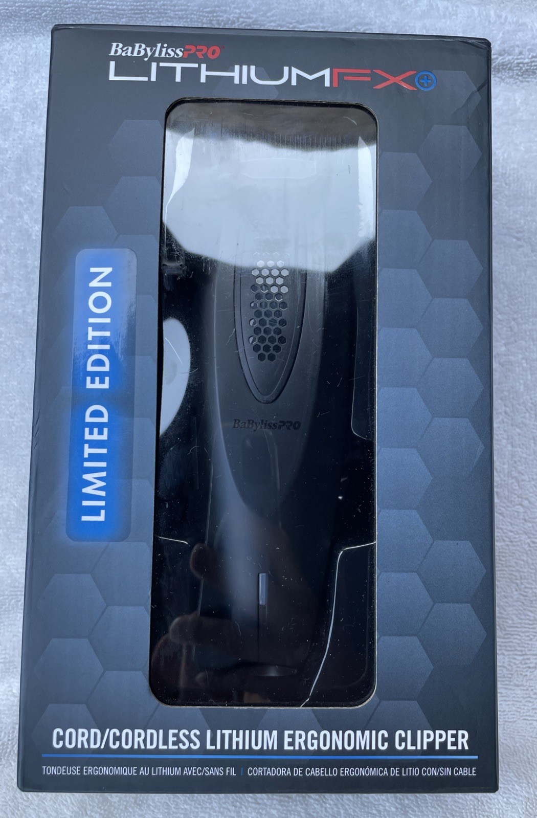 BaBylissPRO LITHIUMFX+ Matte Black Cord/Cordless Ergonomic Clipper | FX673NSMB