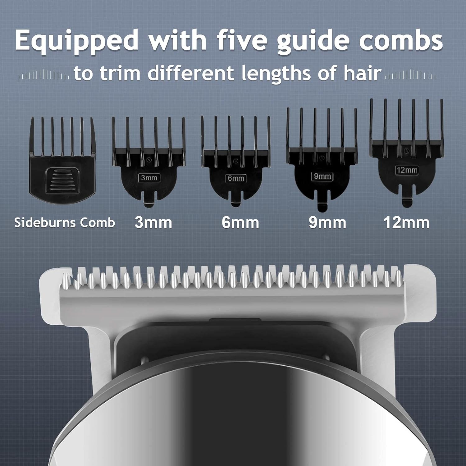 Waterproof Electric Beard Trimmer: All-in-One Grooming Kit with USB Rechargea…