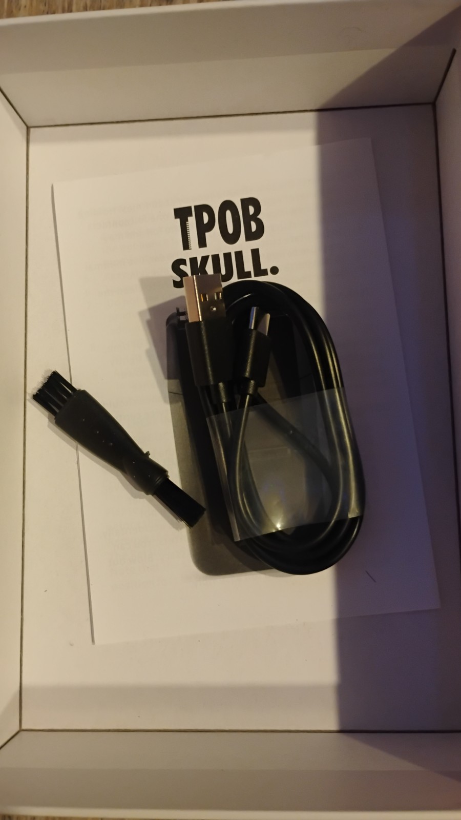 TPOB Skull Candy Foil Head Trimmer for Head, Cordless USB Rechargeable Pink