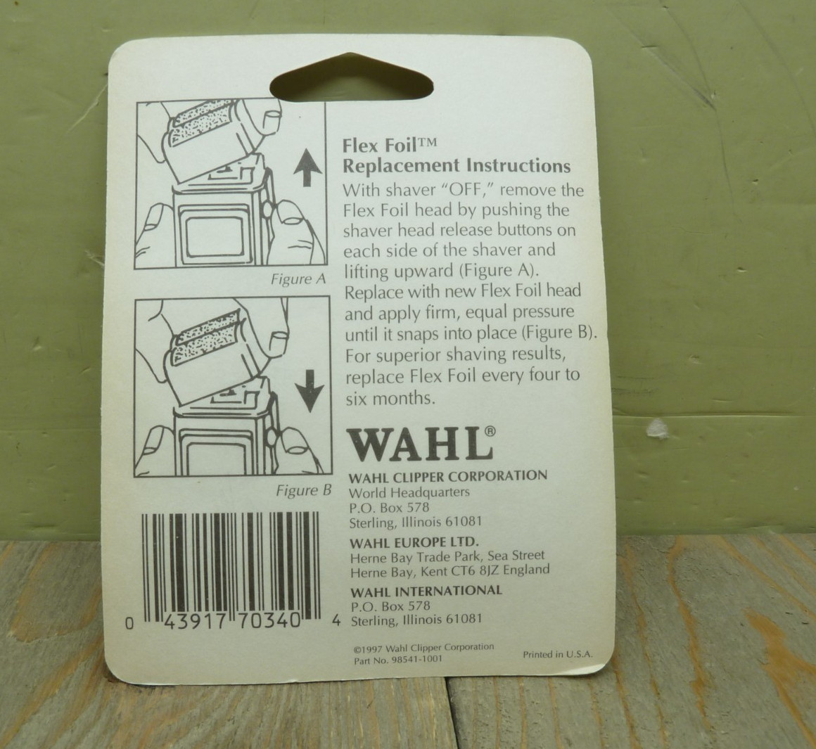 Whal Custom Shave System 5000 2 Close Flex Foil Replacement Head 7034 NOS