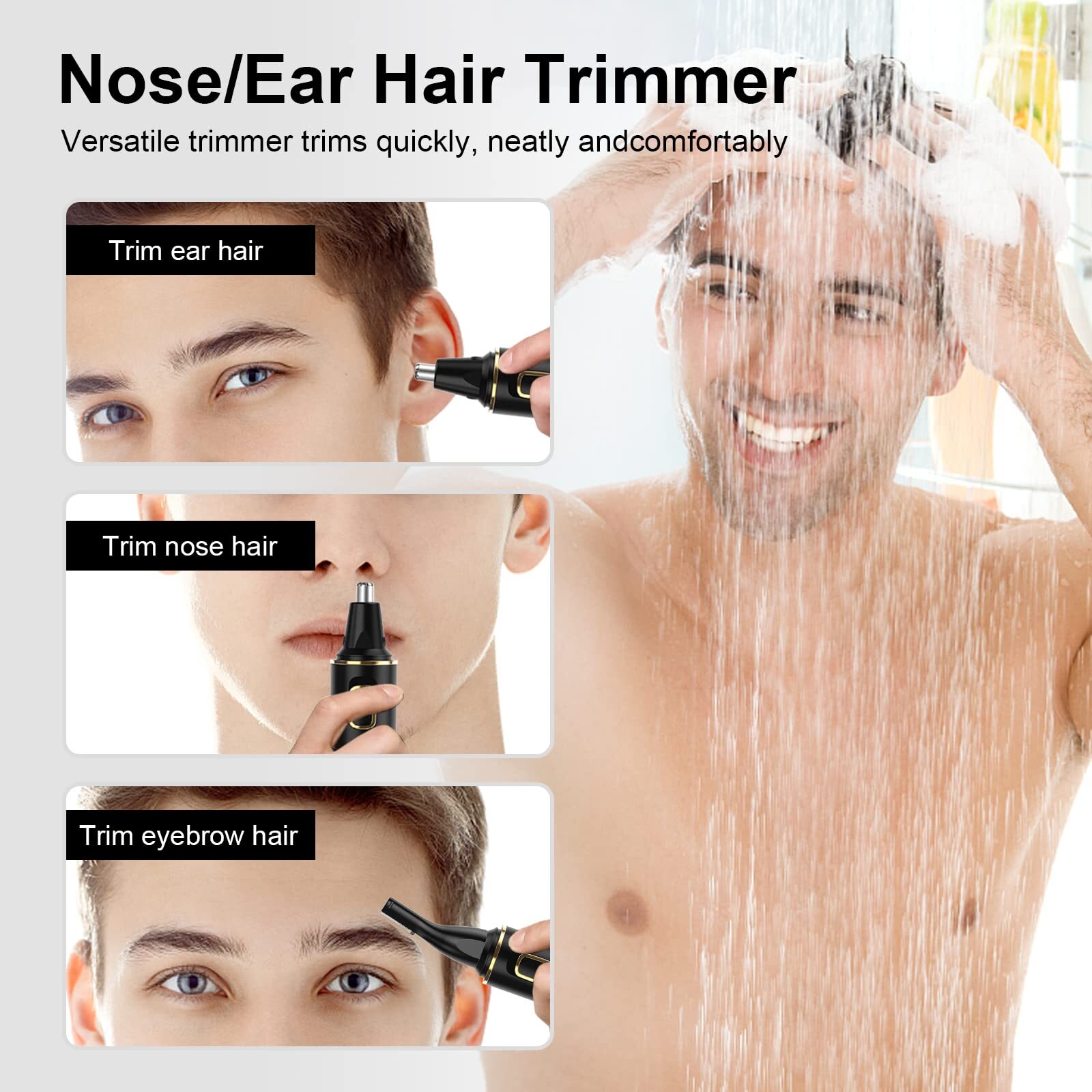 Nose Hair Trimmer for Men, 2024 Painless USB Rechargeable Nose Hair Trimmer, …
