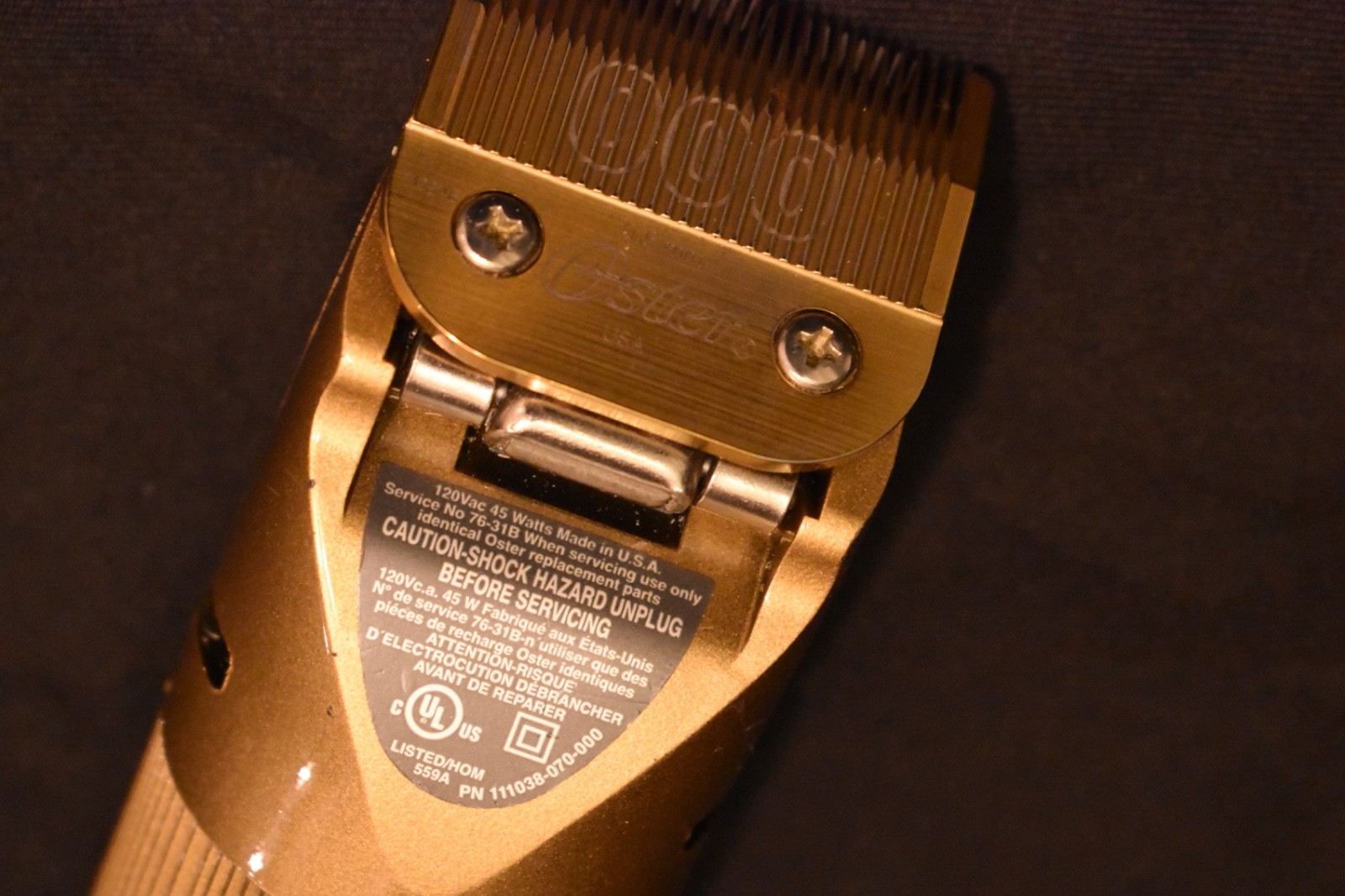 Oster Classic 76 Rose Gold Limited Edition with 3 extra blades – USED