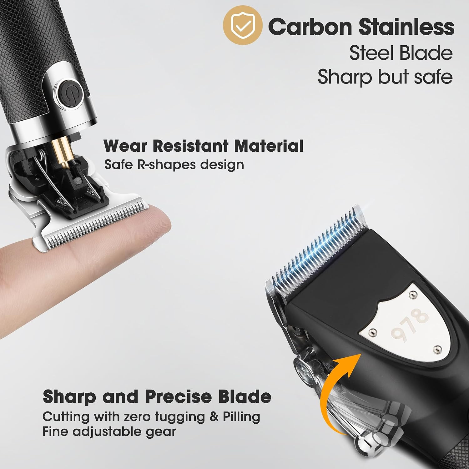 Professional Hair Clippers & Trimmers Set with Travel Case for Men