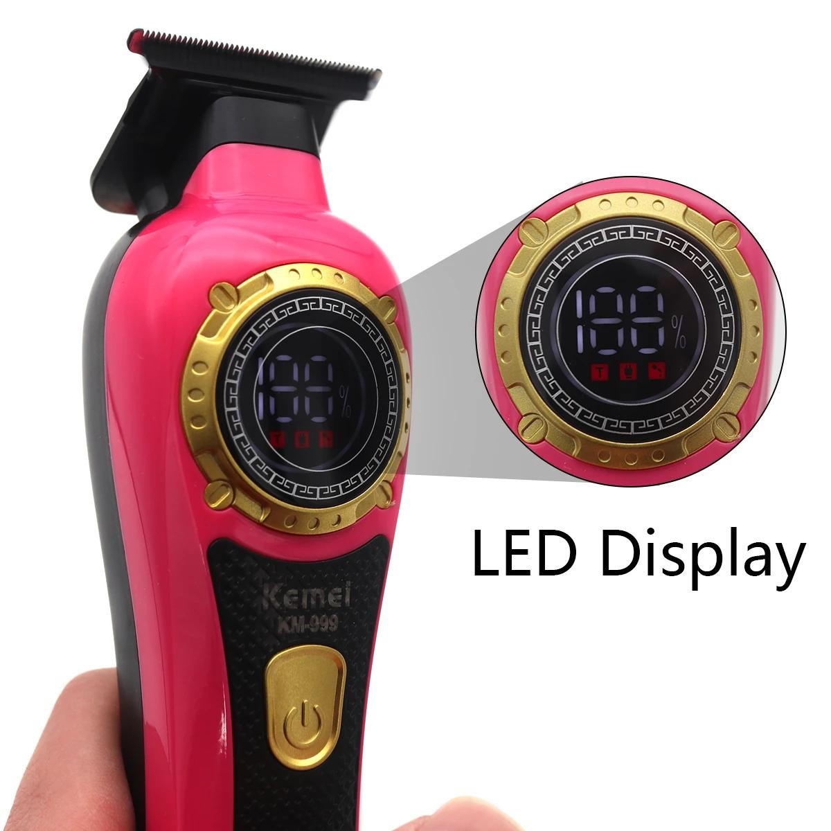 Kemei KM-999 DLC T-Blade Zero Gapped Cordless USB Professional Hair Trimmer