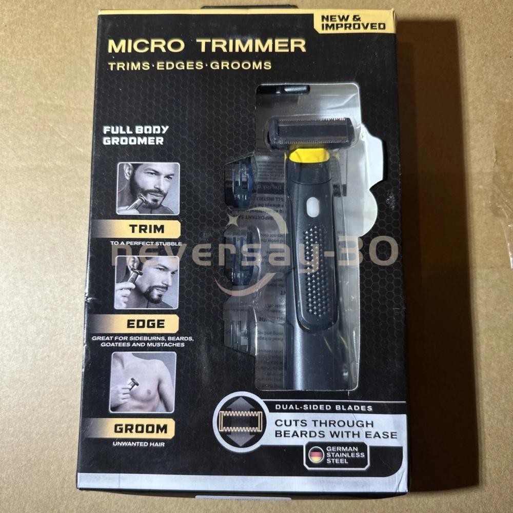 Rechargeable Beard & Body Razor that Trims, Edges, Shaves, and Grooms