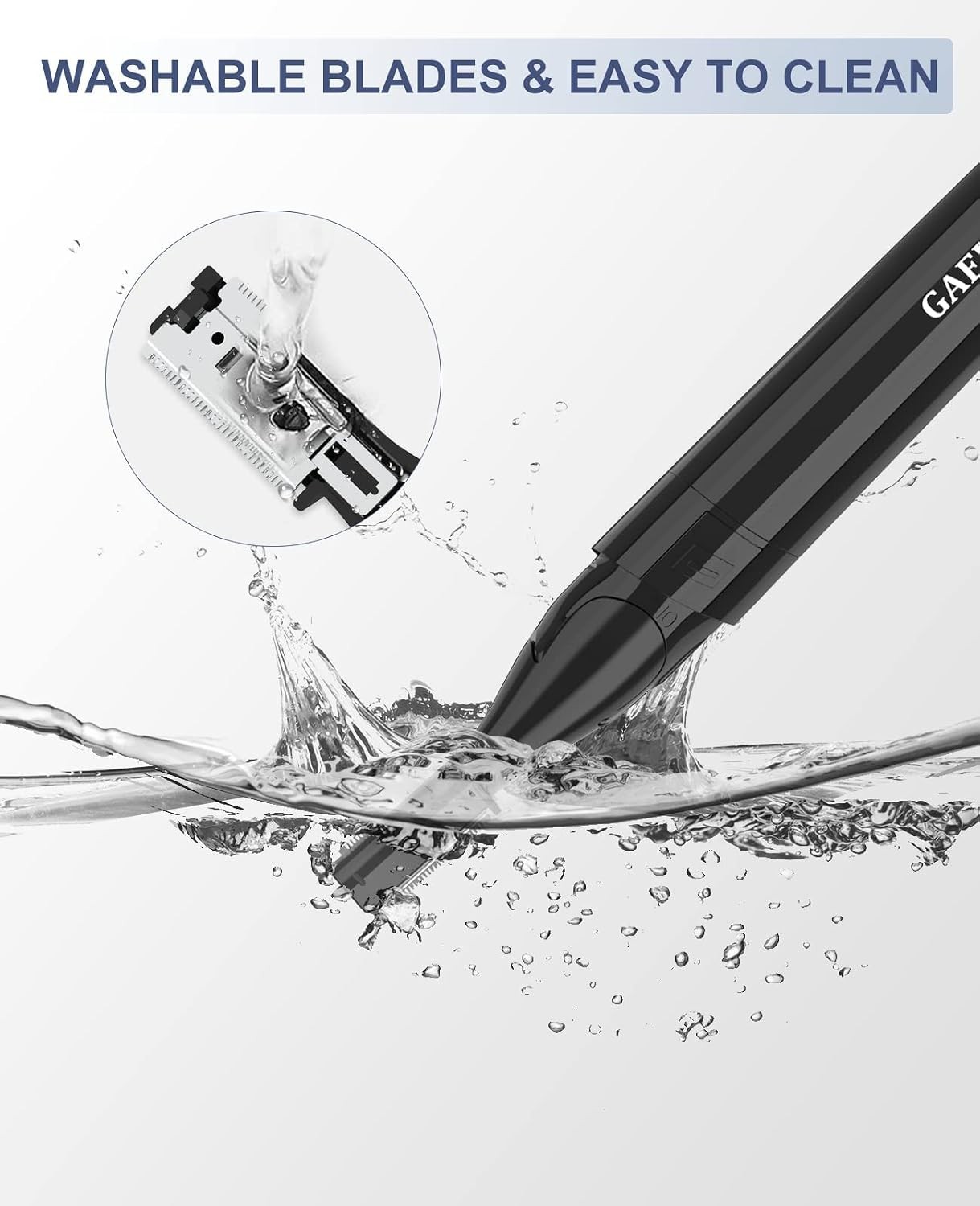 Portable Battery-Powered Eyebrow Razor with 30° Pivoting Head for All Hair Types