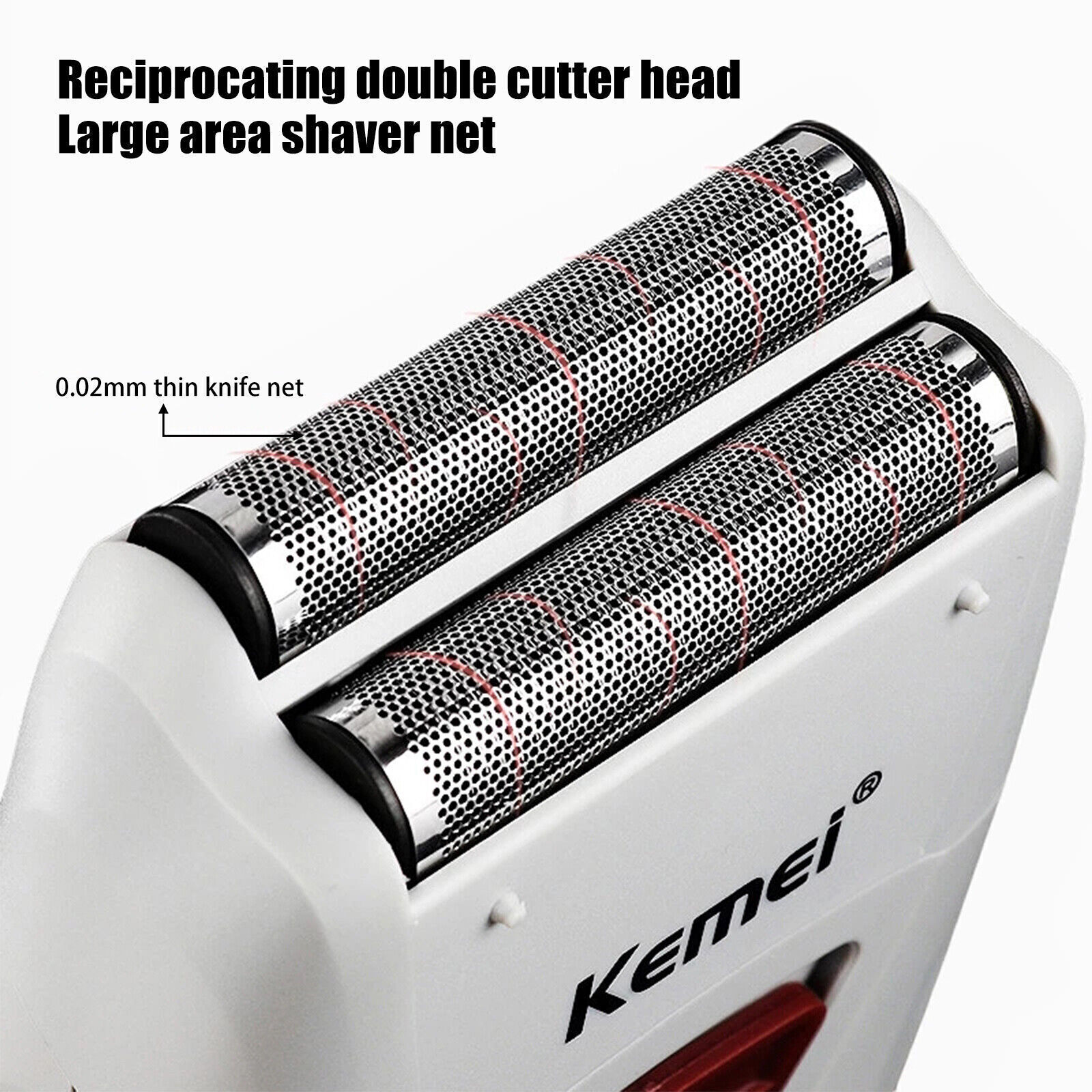 Men’s Hair Clipper Trimmer Bald Kemei Electric Head Blade Dual Foil Shaver Blade