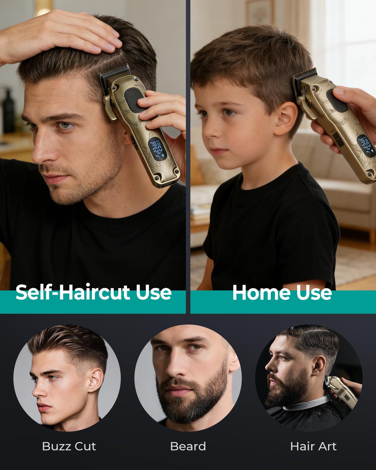 Professional Hair Clippers for Men Professional, Cordless & Corded Barber Clippe