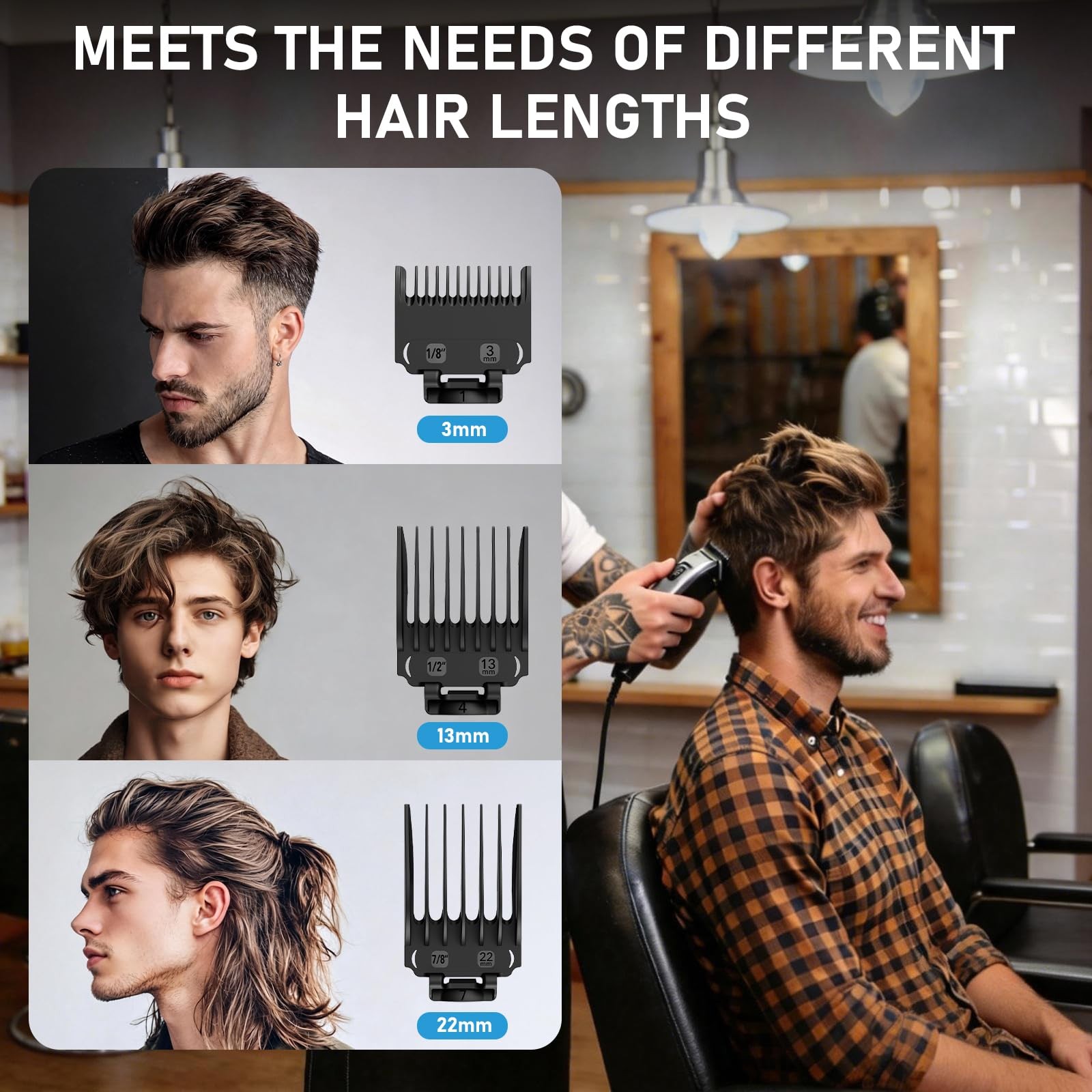 Hair Cutting Guards Set Organizer 1/161 Inch Barber Clipper Guide Combs 14 Pcs