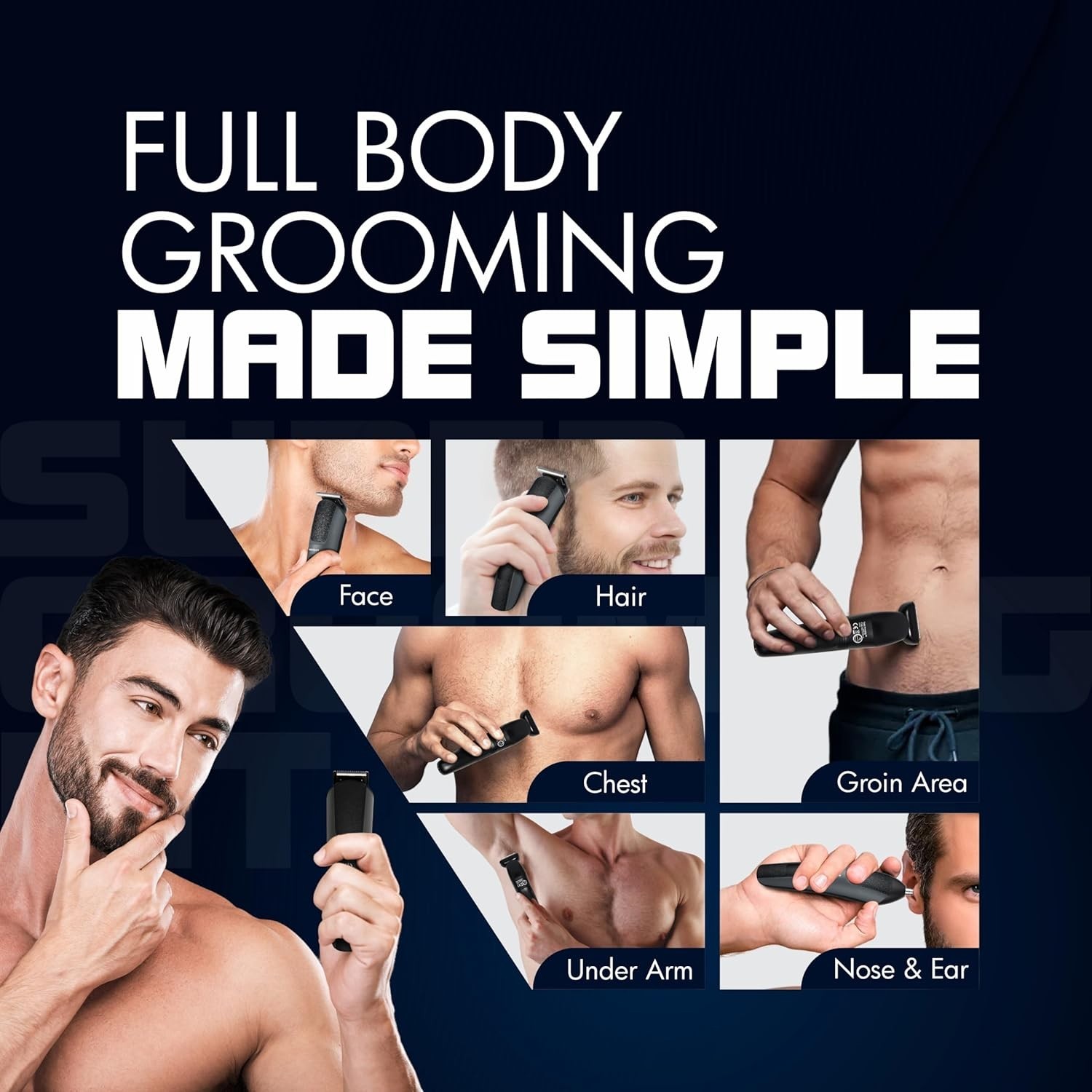 Havells 15-in-1 Grooming Kit, IPX7 Washable, 120-Min Runtime, Fast Charge