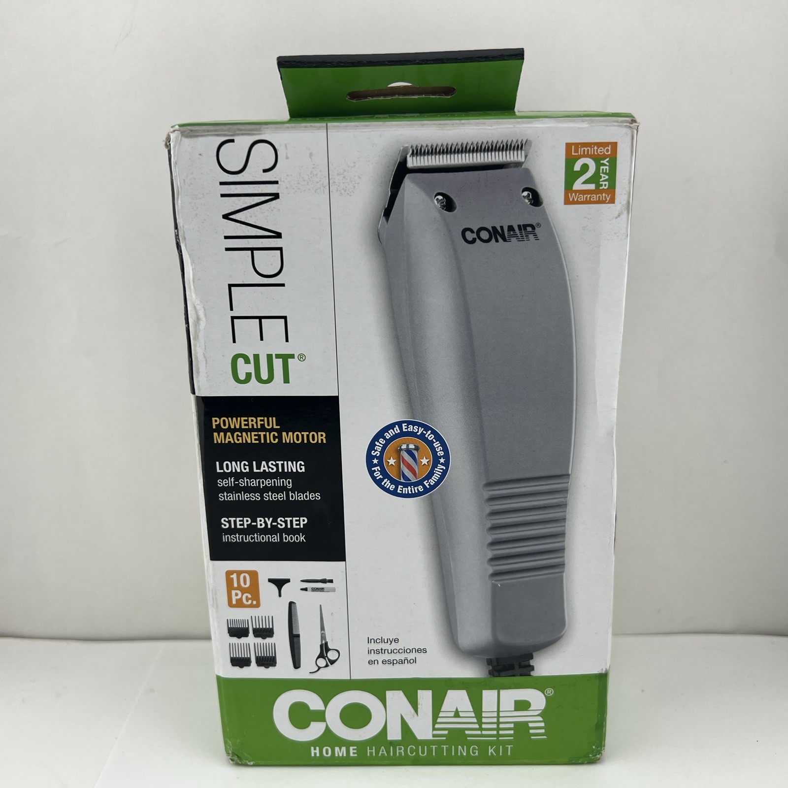 CONAIR Simple Cut 10 Piece Basic Home Haircut Kit HC90RGB – Free Shipping!