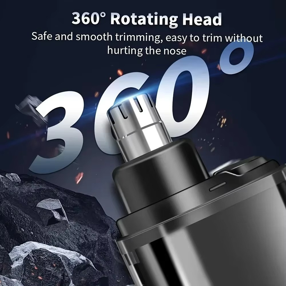 USB-C Rechargeable Nose Ear Hair Trimmer for Men Portable Grooming