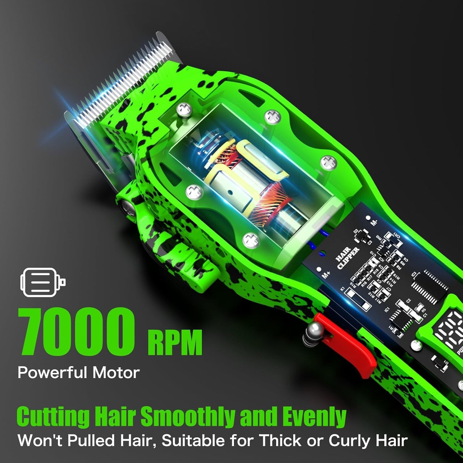 Professional Hair Clippers for Men, Cordless Barber Clippers for Hair Cutting…