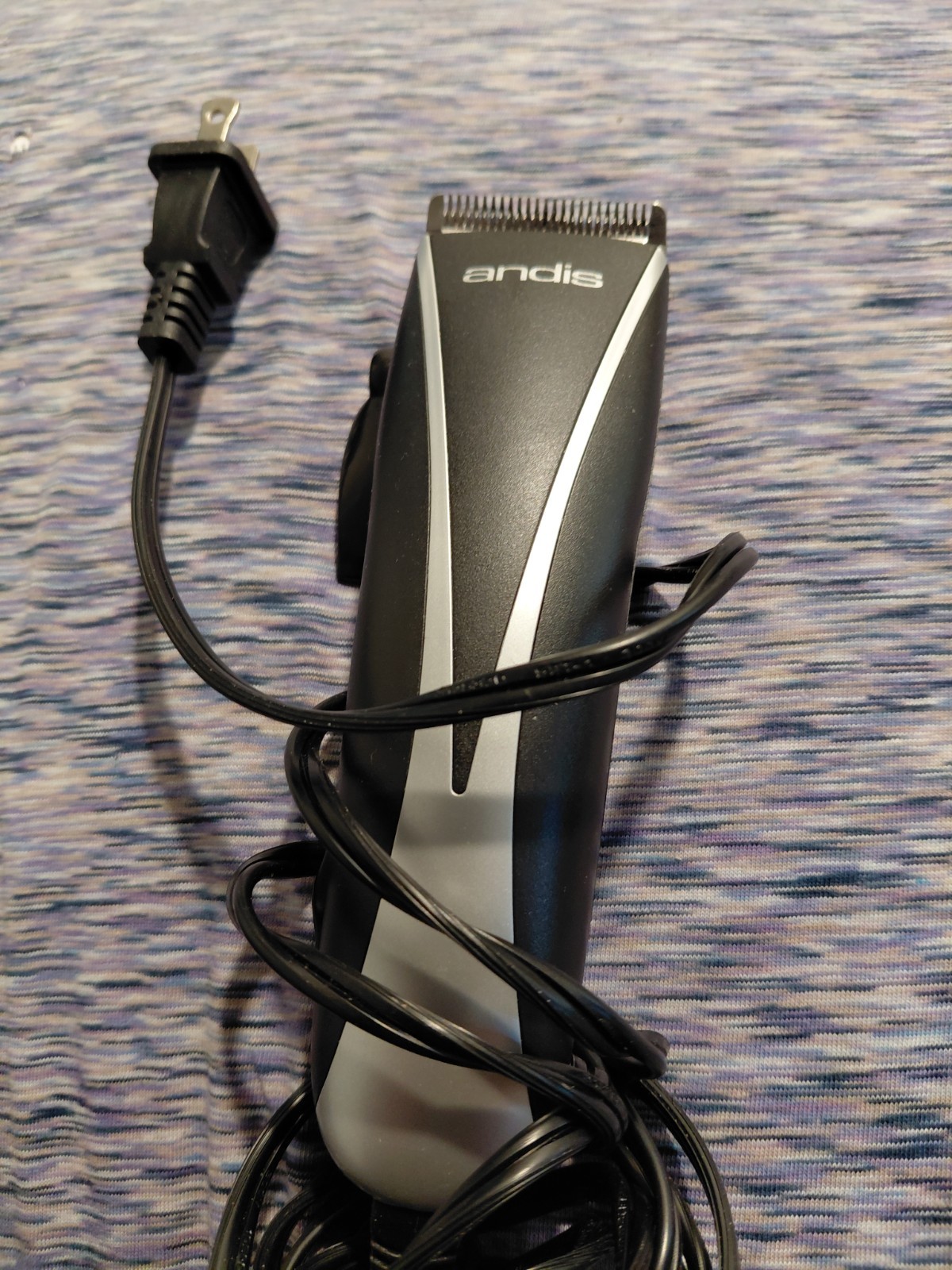 Andis PM-10 Corded Hair Clipper Magnetic Motor #10 Square Blade Black/Silver