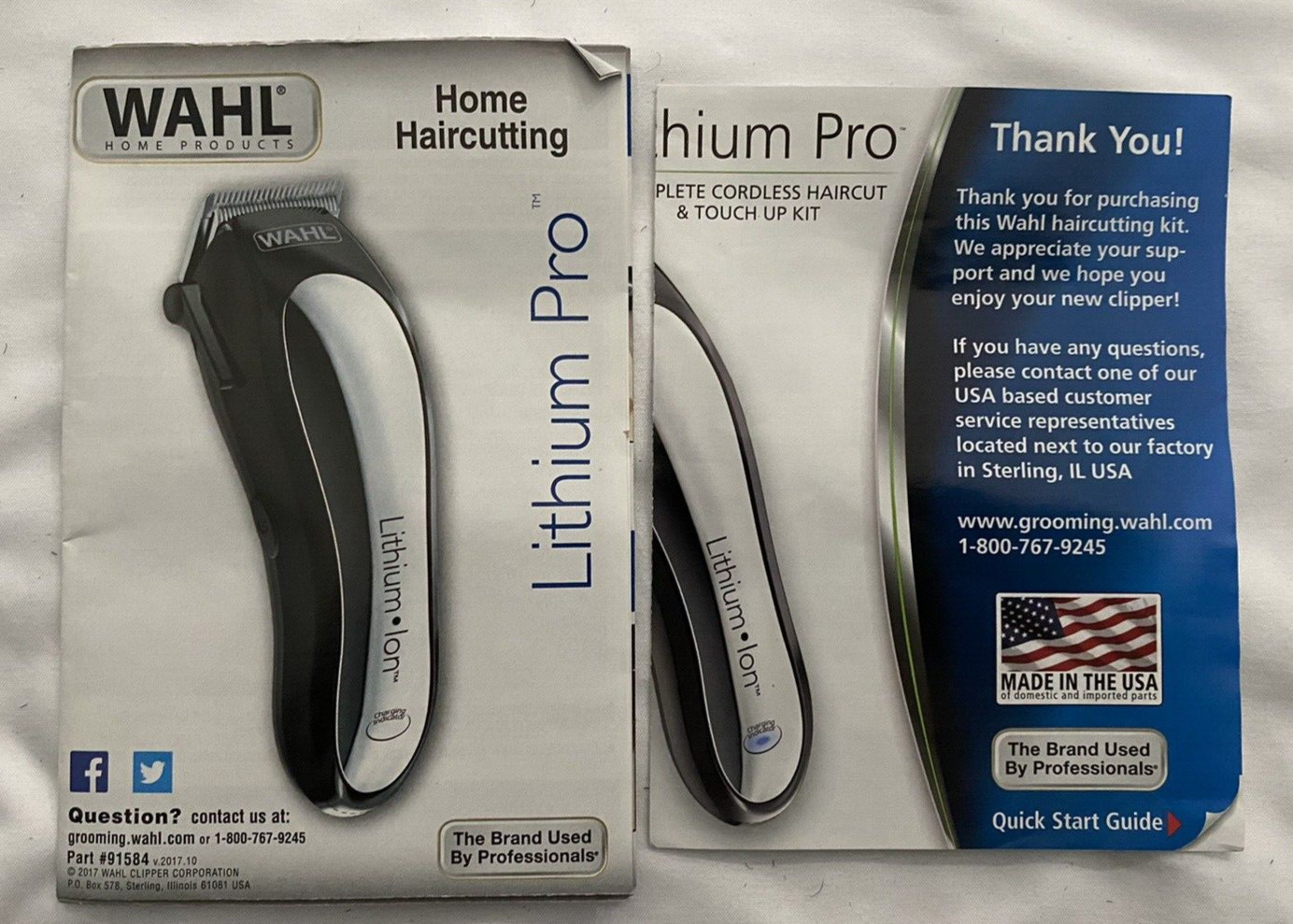 Wahl Silver Black Lithium Pro Cordless Complete Haircut & Touch Up Kit With Case