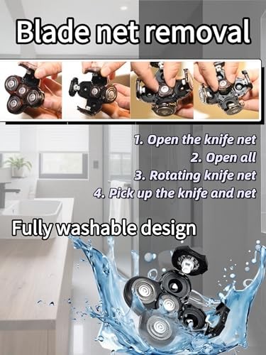 5-Blade Electric Shaver Head Replacement for Freebird