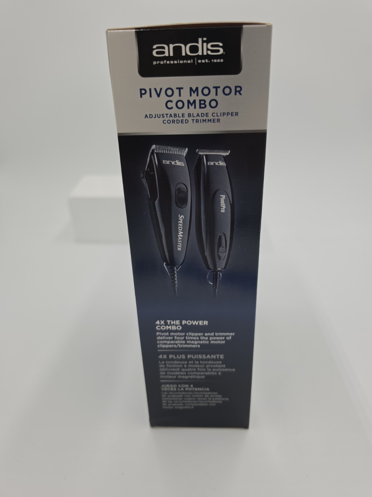 Andis Pivot Motor Combo Corded Clipper & T-Blade Trimmer Kit Black 24075