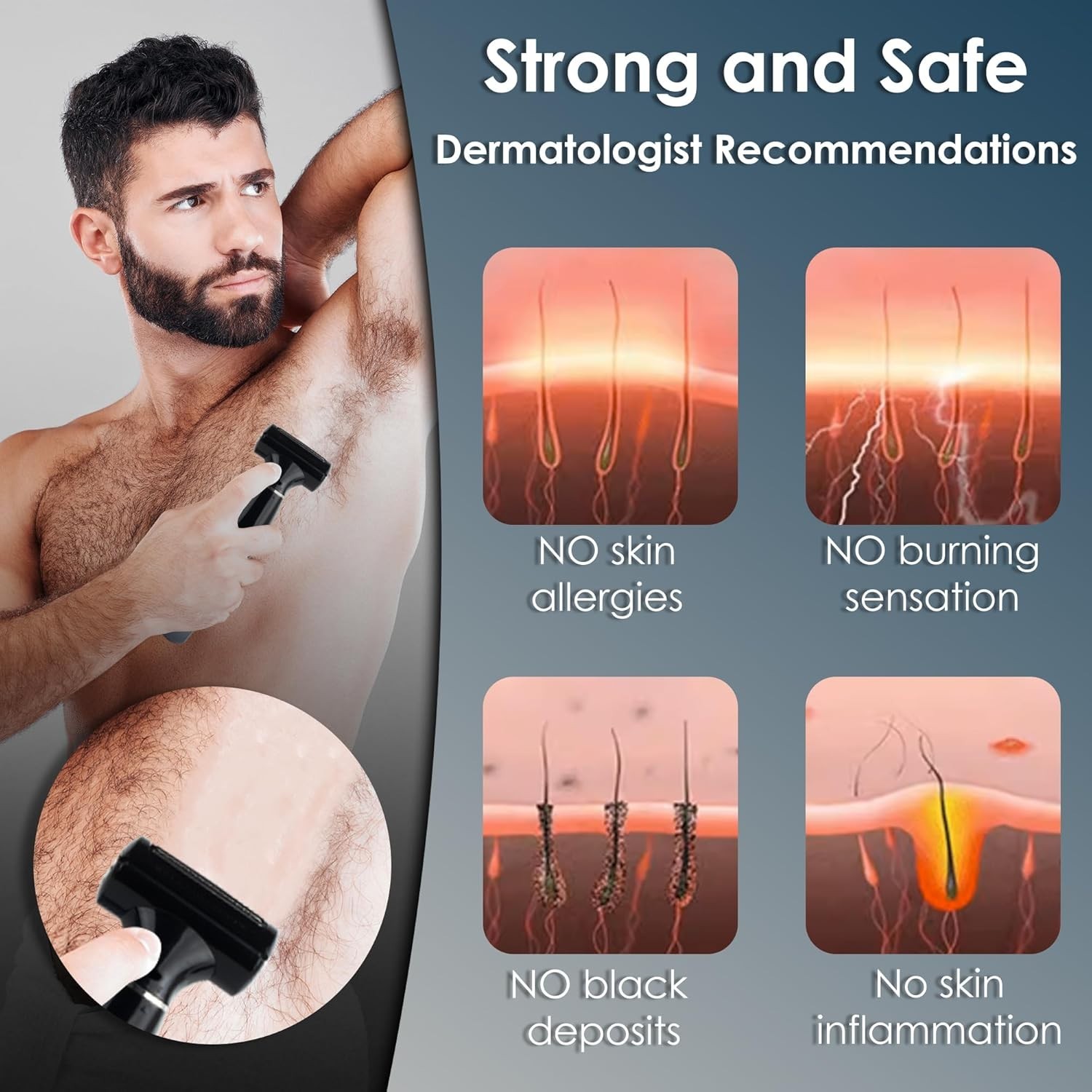 Manscape Groin Hair Trimmer for Men’s Electric Ball Trimmer Wet/Dry Body Shaver