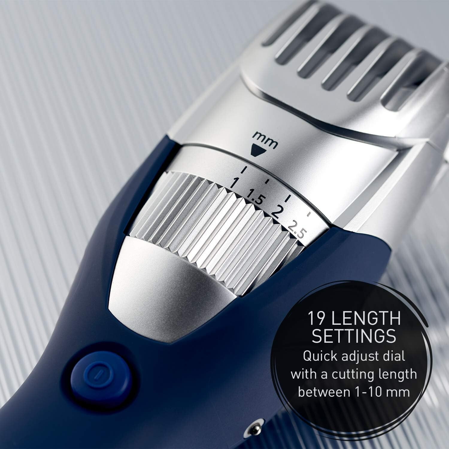 Blue/Silver Milano 19 Stage Beard Trimmer Very Good Used Condition