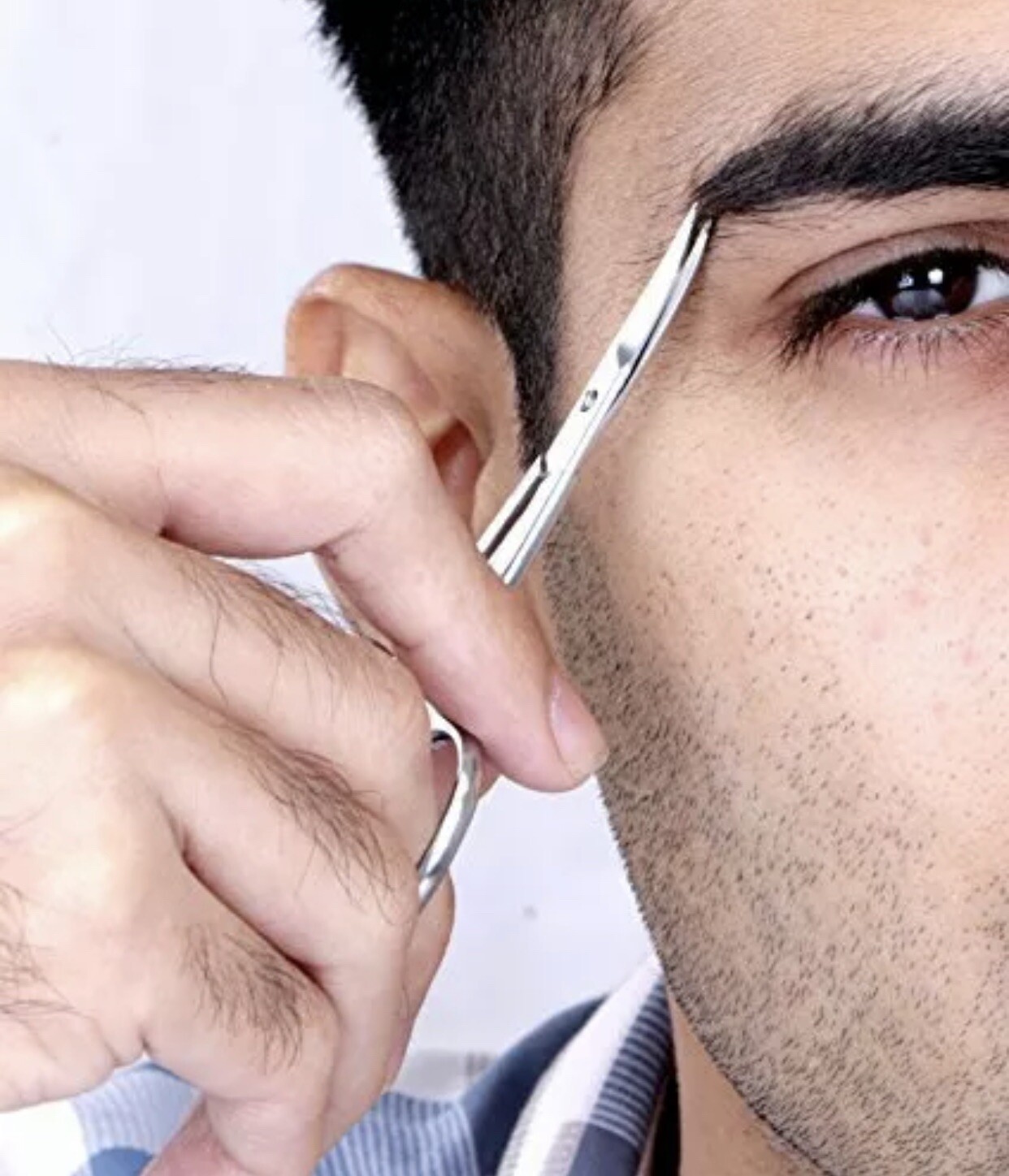 1 Set Beard Mustache Nose Ear Scissors Comb Trimming Kit Facial Hair Trimmer