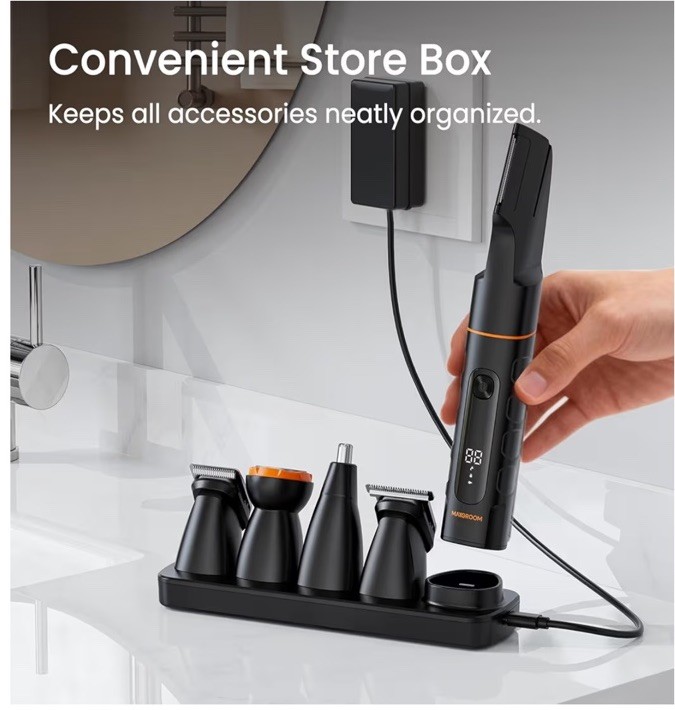 MAXGROOM Men’s 5-in-1 Body Shaver Electric Trimmer VIO Shaver USB Rechargeable