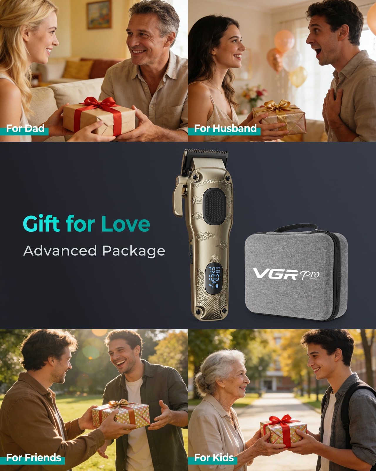 Professional Hair Clippers for Men Professional, Cordless & Corded Barber Clippe