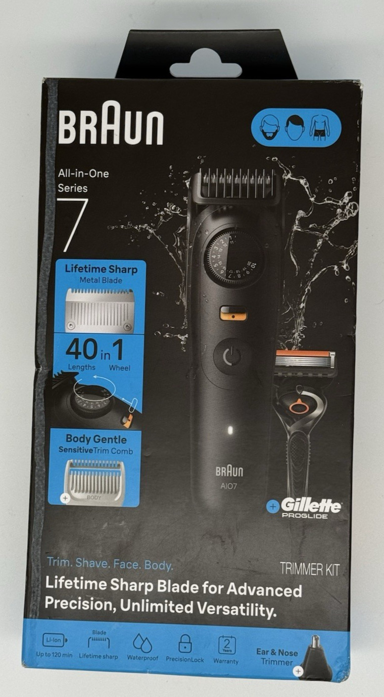 Braun AIO 7530 All In One Series 7 Trimmer Shaver Kit… FREE S&H! brand new !!
